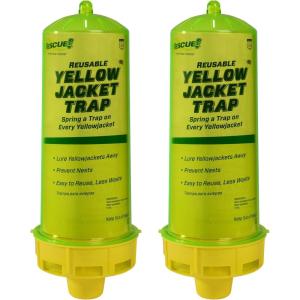 imageRESCUE Reusable Yellowjacket Trap  2 Pack  2 FourWeek Refills2 Pack