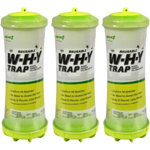 imageRESCUE WHY Trap for Wasps Hornets ampamp Yellowjackets  Hanging Outdoor Trap  3 Traps