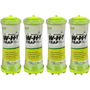 imageRESCUE WHY Trap for Wasps Hornets ampamp Yellowjackets  Hanging Outdoor Trap  4 Traps