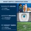 imageSeptic Tank Shock Treatment  Bio Enzyme Septic Safe Clears Leach ampamp Drain Fields Dissolves Organic Solids Grease Hair  Drain Deodorizer 75 LBS75 Pound Pack of 1