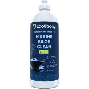 imageEco Strong Bilge Cleaner ampamp Deodorizer  Heavy Duty Formula Digests Odor Causing Sludge Grease Oil Sheen Gasoline  Biodegradable Fish Safe ChemicalFree 128 oz32 Fl Oz Pack of 1