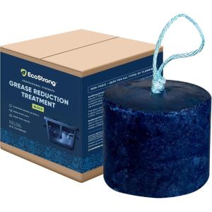 imageEco Strong Commercial Grease Trap Treatment  Interceptor Grease Cleaner  Drop In Microbial Block Continually Digests Fats ampamp Eliminate Odors 2 lbs10 lbs