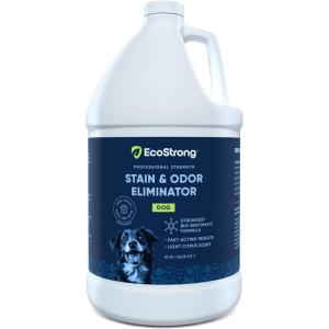 imageEco Strong Dog Stain and Odor Eliminator Enzyme Cleaner  Removes Urine Odor  Powerful Bioactive Bacterial Solution for Carpet Dog Beds Furniture Car Upholstery Kennels 1 Gal