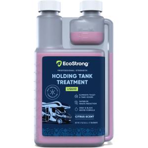 imageEco Strong RV Toilet Treatment  RV Black Tank Treatment  RV Holding Tank Digestor Odor Eliminator and Cleaner  Perfect for Campers RVs Boats 17 Treatments LavenderCitrus Scented  17 oz