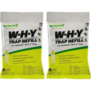 imageRESCUE NonToxic Wasp Hornet Yellowjacket Trap WHY Trap Attractant Refill  2 Week Refill  2 Pack