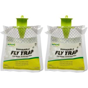 imageRESCUE Outdoor Disposable Fly Trap Green 2 Pack