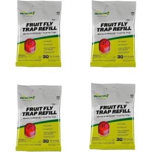 imageRescue FFTA NonToxic Fruit Fly Trap Attractant Refill 30 Days attaractant 4 Pack
