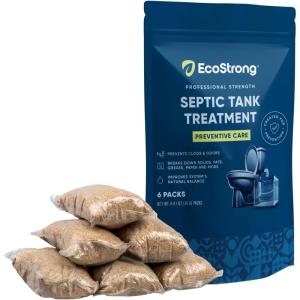imageSeptic Tank Treatment Packets  Enzyme Rapid Action Breaks Down Grease Paper Organic Solids  Controls Drain ampamp Septic Odors  Eco Safe Sewage Backup Prevention Pack of 61 Ounce Pack of 6