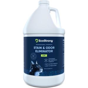 image:imageEco Strong Cat Stain And Odor Remover Enzyme Urine Odor Neutralizer  Stain Remover for Carpet Litter Boxes Bedding and Laundry Citrus Scent Gallon Value Size128 Fl Oz Pack of 1