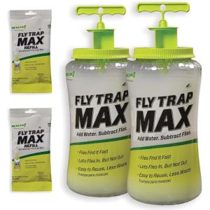 image:imageRESCUE Fly Trap Max Bundle  Large Reusable Outdoor Fly Trap amp Refill Bundle  2 Traps  2 Refills2 Traps  2 Refills
