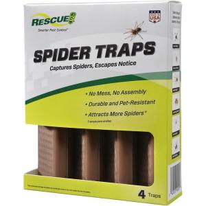 image:imageRESCUE Spider Traps  Catches Brown Recluse Hobo Spiders Black Widows amp Wolf Spiders  4 Traps