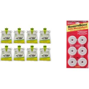 image:imageRESCUE Outdoor Disposable Hanging Fly Trap  Summit Mosquito Dunks 8 Traps  6 Pack